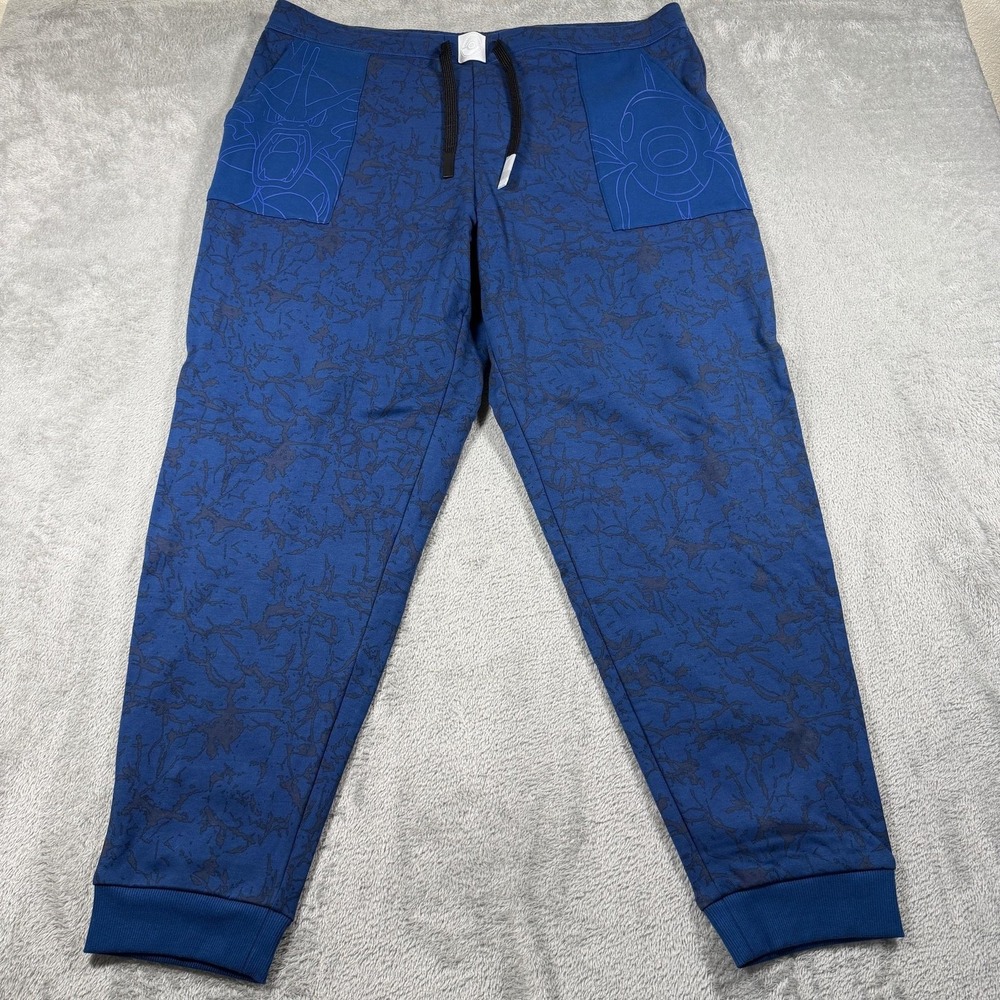 Pokemon Center Fleece Joggers Mens 2XL Blue Camo Magikarp Gyarados